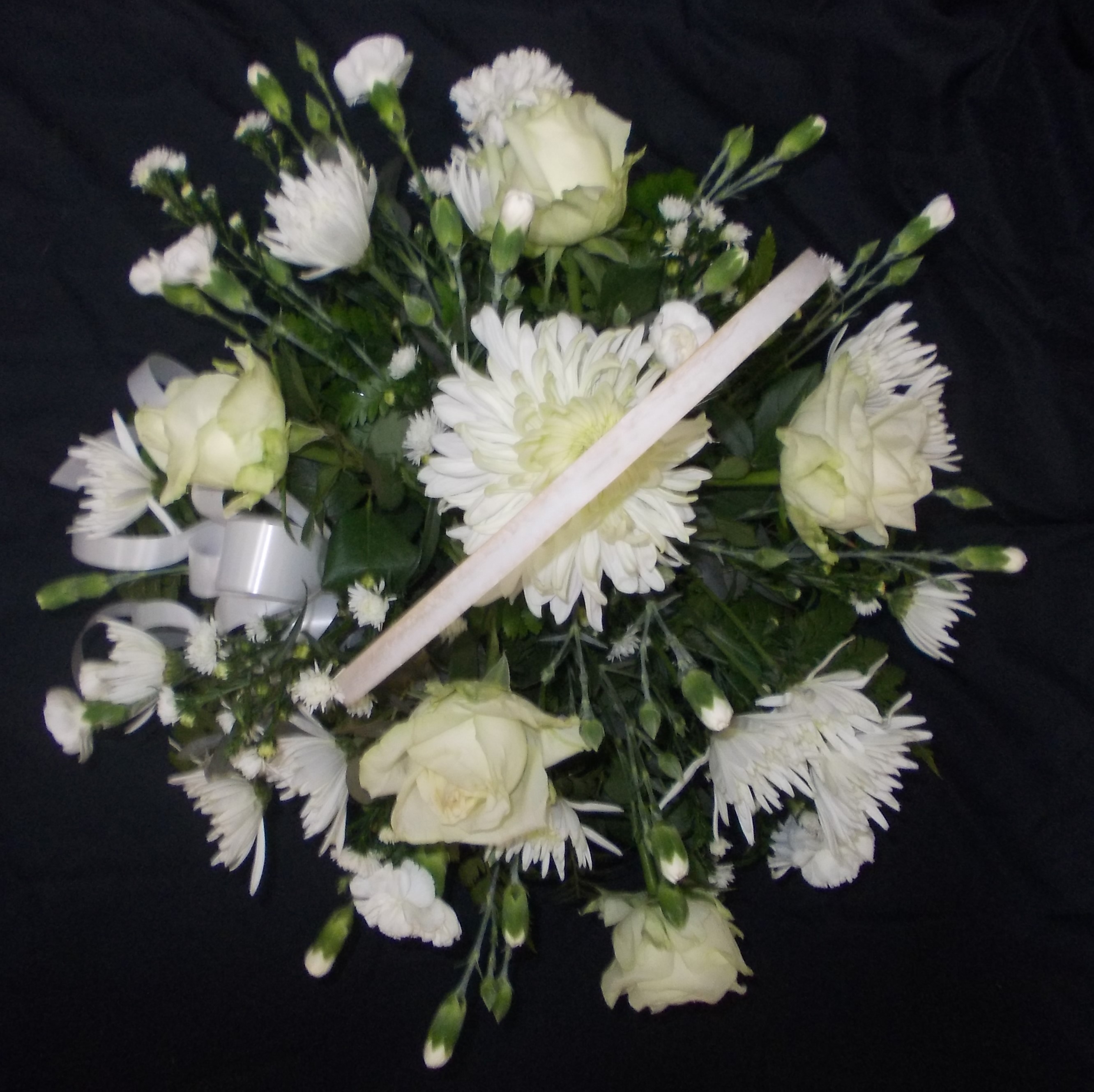 White Rose Basket - Top View