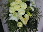 White Roses & Lilies Bouquet - Sympathy & Wedding